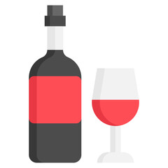 DESSERT WINE flat icon