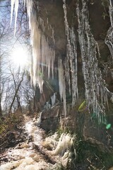 vereiste Felsenwege im Stiftswald bei St. Arnual, Saarbrücken