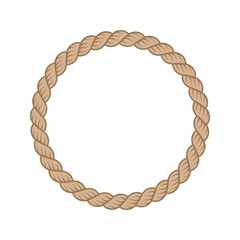 Circular rope frame vector illustration