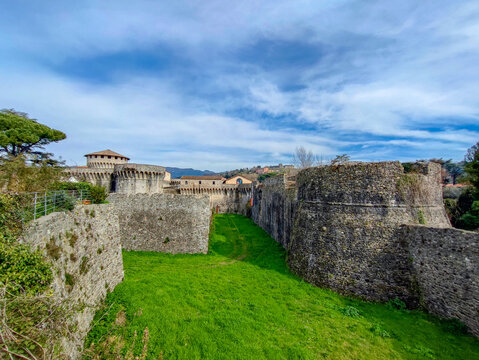 Sarzana castle fortress stone wall