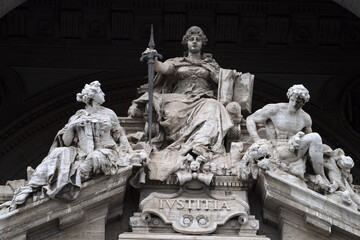Rome Corte di Cassazione building palace of supreme justice - obrazy, fototapety, plakaty