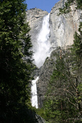 waterfall in yosemite