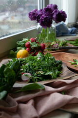 fresh vegetables on a table