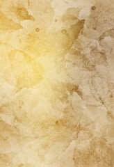 Fantastic Watercolor Dye Imaginative Blotted with Sienna Colors Background Abstract Concept