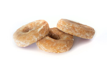 Commercially Made Doughnut Isolated on White