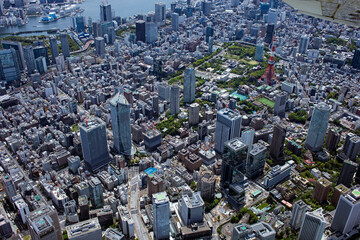 虎ノ門周辺・高層ビル群・空撮