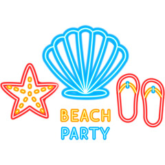 Beach Party Neon Label.svg