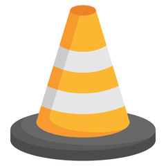 TRAFFIC CONE flat icon