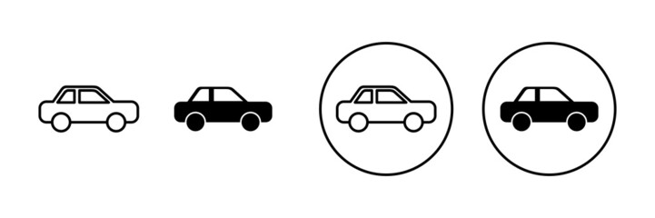 Car icons set. car sign and symbol. small sedan