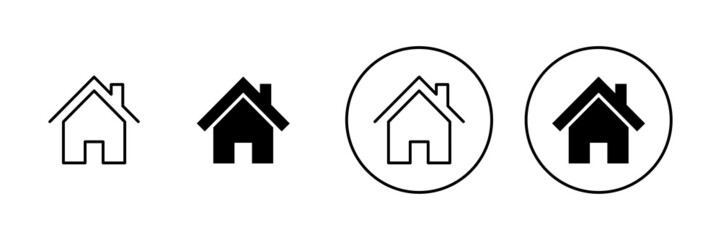 House icons set. Home sign and symbol