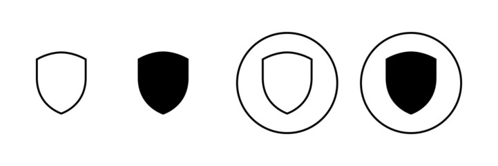 Shield icons set. Protection icon. Security sign and symbol