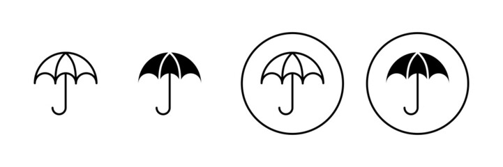 Umbrella icons set. umbrella sign and symbol