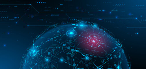 Abstract hi tech. Abstract digital background with technology. Vector abstract technology.