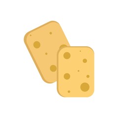 Cheese chunks healthy food vector object isolated