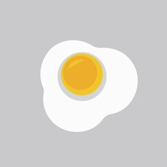 Fried egg for breakfast vector object isolated