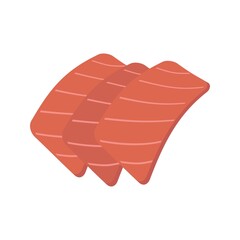 Salmon fillet vector object isolated