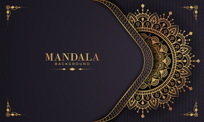 Luxury ornamental mandala background with golden arabesque pattern Arabic Islamic east style. Ramadan Style Decorative mandala. Mandala for print, poster, cover, brochure, flyer, banner
