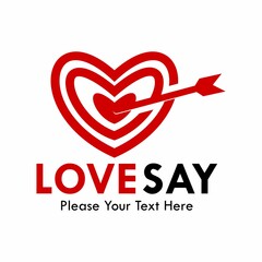 Love say or love target logo template illustration