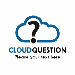 Cloud question logo template illustration
