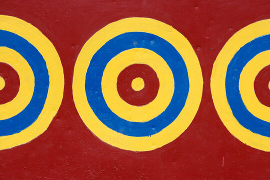 multi-colored round targets for archery or firearms