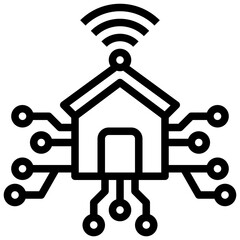 SMART HOME line icon