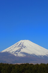 富士山と青空　静岡県御殿場からの風景　世界遺産