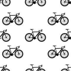 Obraz premium Bike. Seamless pattern with bicycle parts for print, web design. Vector image. 