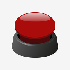 Red button symbol for alert and power