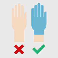 Wear protection gloves