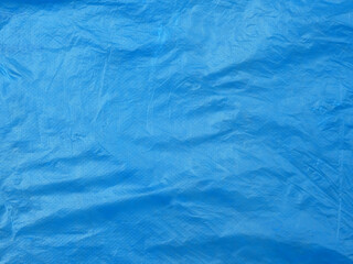 crumpled blue plastic bag texture