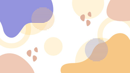 Abstract colorful Memphis flat geometric shapes background. Abstract composition with lines square dot triangle circle and wavy flat style. Design for poster, presentation, card, cover, banner.