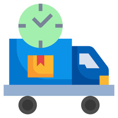 DELIVERY TIME flat icon