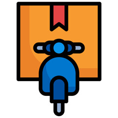 DELIVERY BIKE filled outline icon
