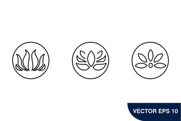 lotus icons  symbol vector elements for infographic web