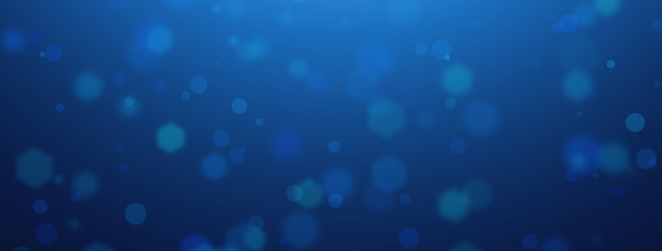 Abstract concept of ocean in blue bokeh background