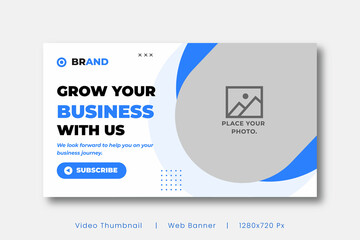 corporate business web banner template and video thumbnail