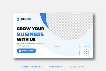 corporate business web banner template and video thumbnail