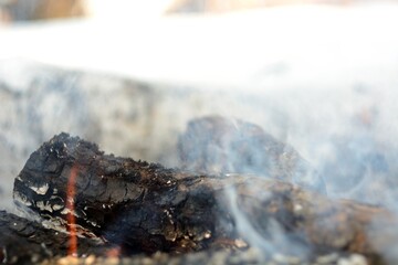bonfire wood fire flame sparks 