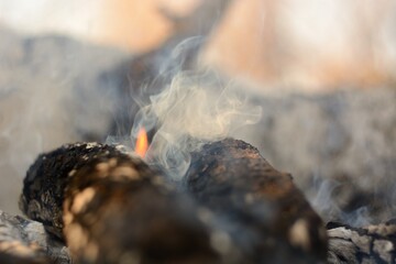 bonfire wood fire flame sparks 