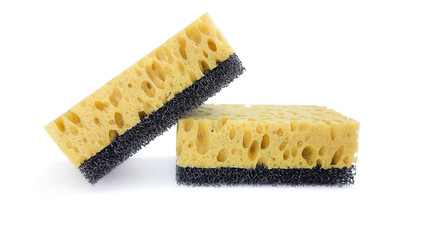 Kitchen sponge isolated on a white background