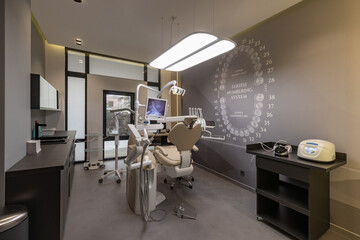 Interior of modern dentistry medical room