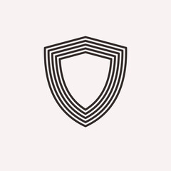 Shield, guard icon vector, Shield Line Icon in trendy style, Shield icon vector
