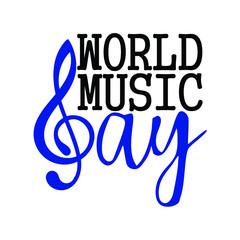 Fototapeta premium World Music day Logo