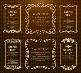 春の植物モチーフのフレームセット。ビンテージフラワー。装飾デザイン。流行りのあしらい