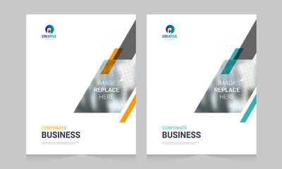 Cover design for annual report and business catalog, magazine, flyer or booklet. Brochure template layout. A4 cover vector EPS-10