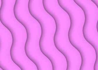 Abstract pink wavy shapes futuristic background. Glowing retro waves vector design