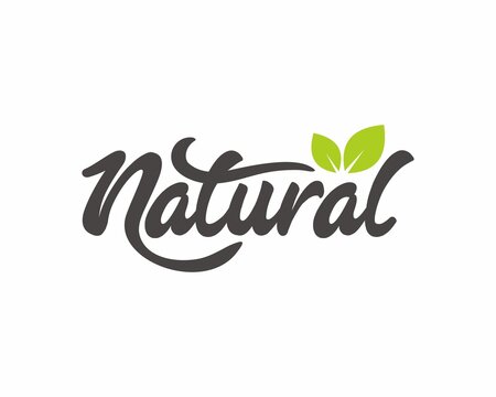 Natural typography logo or label design