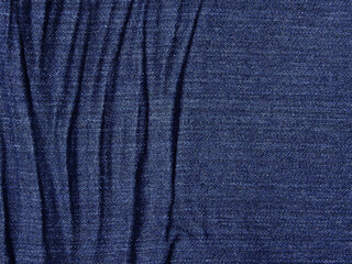 crumpled blue jean texture background