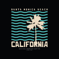 California typography vector t shirt design illustration 