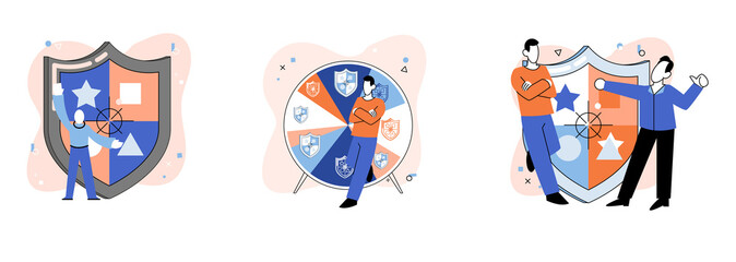 Confidence concept. Person has private conversation metaphor. Confidential communication. Trust property, reassuring partnerships, conviction. Protection of intellectual property. Confidential data